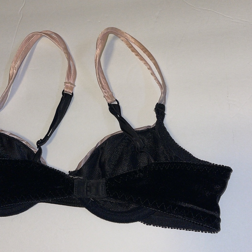 Ralph Lauren Vintage Black Velvet Bra - Women’s Size 34A - Picture 7 of 9